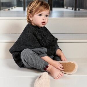 Zara girls cable knit poncho